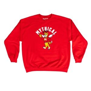 Good Mythical Morning MYTHICAL RANDLERS MASCOT SWEATSHIRT (RED)